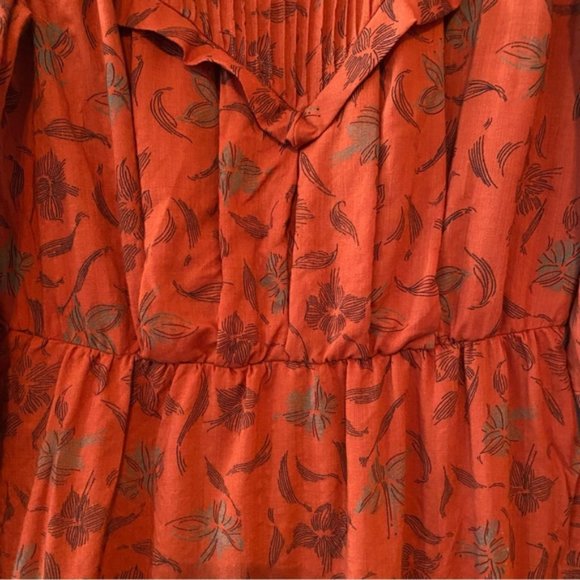 Vintage Handmade Printed Long Sleeve Dress - Picture 3 of 5